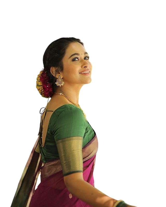 Image of Women's Cotton Soft Silk Sarees | Jamdani Cotton Saree With Attach Unstitched Blouse Piece