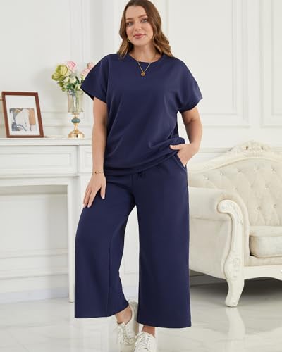 50% Off Plus Size Waffle Knit Lounge Set with Code ZBTR6NUZ