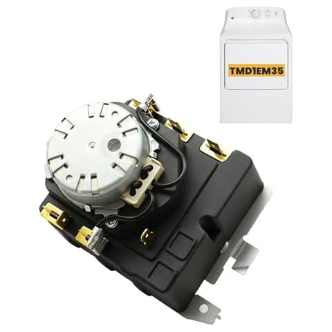 TMD1EM35 WE04X25280 234D2377P005 Dryer Timer Compatible with GE GTD33EASK0WW GTX22EASK0WW GTX33EASK0WW HTX21EASK0WW Dryer Timer Etc，Replace 4467035 AP6032628 PS11763067 EAP11763067 Cover