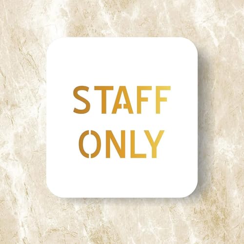 Image of CVANU 1pc Staff Only Acrylic Sign Board for Office /Business /Hospital Sign SelfAdhesive Board c31