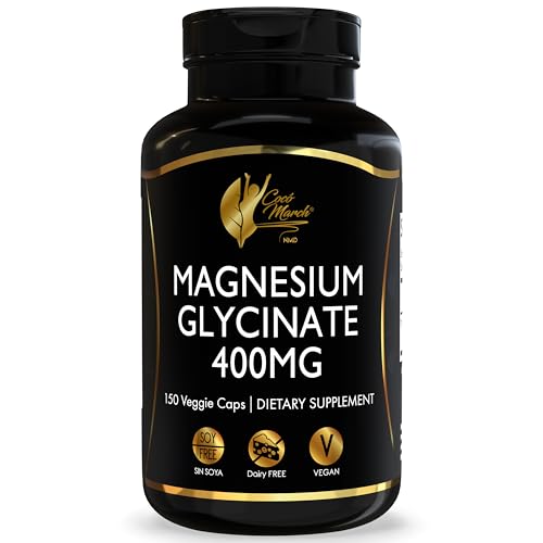 Cocó March N.M.D Magnesium Glycinate 400 mg – High Absorption Magnesium for Women & Men - Supplement for Sleep, Relaxation & Digestive Health – Gluten Free, Vegan, Soy & Dairy Free – 150 Capsules