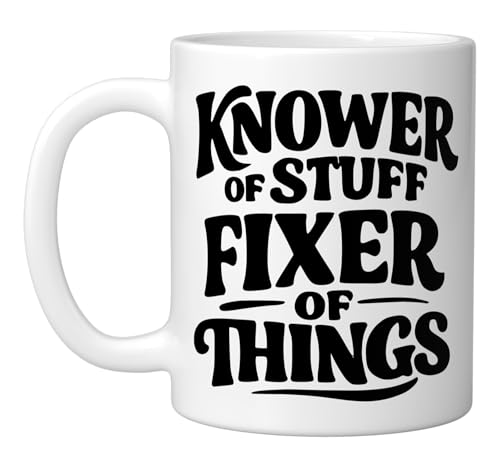 Taza de cerámica para reparador y mecánico blanco miniatura 1