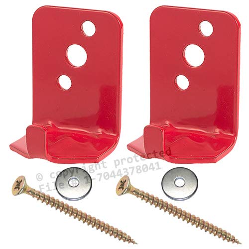 (Lot of 2) Fire Extinguisher Bracket, Wall Hook, Mount, Hanger, Universal for 5 Lb. Extinguishers WITH SCREWS and WASHERS