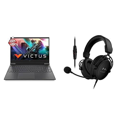 Image of HP Victus Gaming AMD Ryzen 7-5800H 16.1 inch(40.9 cm) FHD Gaming Laptop & HyperX Cloud Alpha - Gaming Headset (Black)