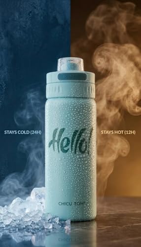 Image of Water Bottle with Straw Lid | Leakproof BPA Free Sipper Bottle for Girls and Boys | Reusable Drinking Bottle for School, Gym & Travel (600ml) (Mint Green)
