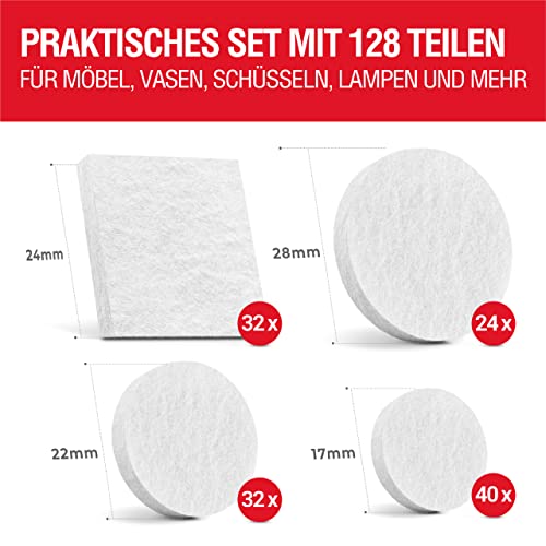 LouMaxx Feltrini Adesivi di Colore Bianco Set da