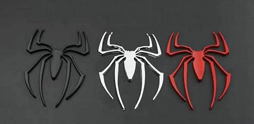 Miniatura 10 de 2 piezas de emblemas cromados de araña 3D para decoración universal de automóvil, camión, motocicleta, RV, scooter, SUV, puerta, ventana roja araña