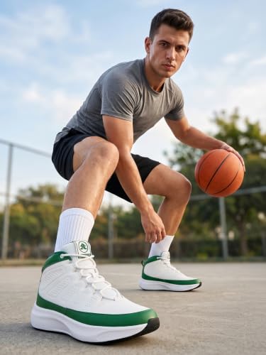 Image of OFF LIMITS Griffith Basketball Boots for Men | High-Top Lace-Up Shoes with Memory Foam Comfort & Durable Sole for Basketball Games, Practice Sessions, Campus Wear & Streetwear