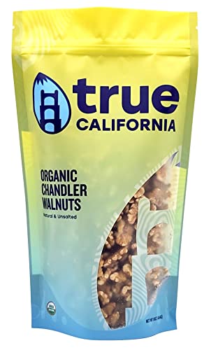True California Organic Chandler Walnuts (1 LB) Raw, Shelled Halves and Pieces – Healthy Snacks, Vegan & Gluten Free – Natural Whole Foods & Pantry Staples