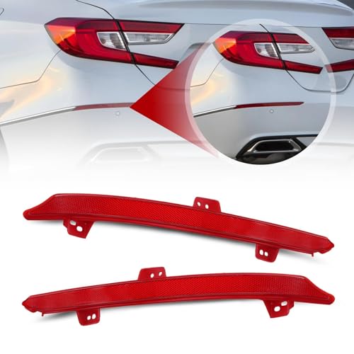 Image of Nakkaa Rear Bumper Reflector Compatible with Accord 2018-2022 | 33555TVAA01 HO1184113 33505TVAA01 HO1185113 2PCS Left & Right Side