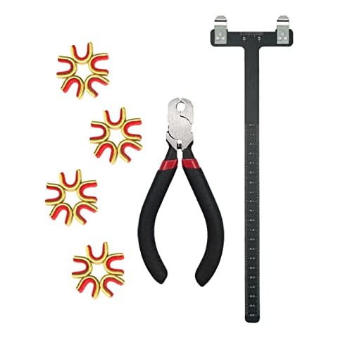 longbowmaker Archery Bow String Nock Points Pliers Set T Shape Bow Square Ruler Nocking Point Buckles Plier (BLACK) Cover