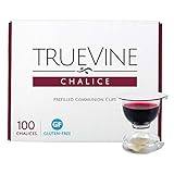 TrueVine Gluten Free Chalice Prefilled Communion Cups and Wafer Set - Prefilled Communion Cups With...