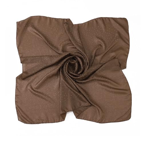 Silky Satin Square Hijab Scarf for Women Sparkly Rhinestone Muslim Hijab Head Wrap Bandanas Headscarf3