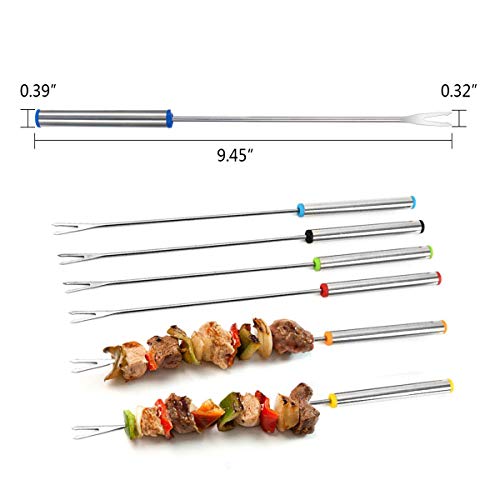 Mengger Forchette da Fonduta Acciaio Inox Manico