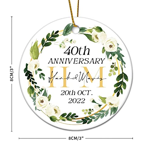 Bomehhjuli-Personalized-Christmas-Ornament-40th-Anniversary-Ceramic-Keepsake-Mr-Mrs-Anniversary-Wedding-32-Inch-Double-Sided-Funny-Decor-Ornaments-Romantic-Christmas-Ideas-Gifts-for-Couples-Friend