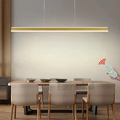 Suspension Lustre LED Dimmable Salon Manger à Salle Cuisine Table Plafonnier Luminaire Moderne Réglable en Hauteur Design Lustres Acrylique Lampe Chambre Table de cristal Avec Télécommande Eclairage
