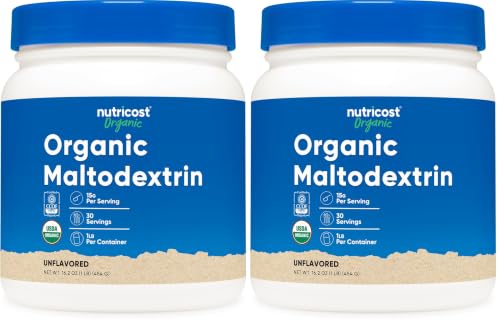 Image of Nutricost Organic Maltodextrin Powder 1lb - Gluten Free, Non-GMO (Pack of 2)