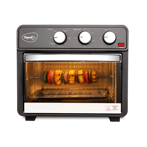 Pigeon By Stovekraft Air Fryer Oven 25 liter | 2-In-1 Appliance (Otg + Airfryer) | 1400 Watts | Air Fry, Bake, Broil, Toast, Defrost (Black) | With Rotisserie Pigeon By Stovekraft Air Fryer Oven 25 liter | 2-In-1 Appliance (Otg + Airfryer) | 1400 Watts | Air Fry, Bake, Broil, Toast, Defrost (Black) | With Rotisserie