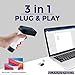 ScanAvenger Wireless Portable 1D&2D with Stand Bluetooth Barcode Scanner: Hand Scanner 3-in-1, Cordless, Rechargeable Scan Gun for Inventory - USB Bar Code/QR Reader (1D&2D Upgraded Next Gen Stand)