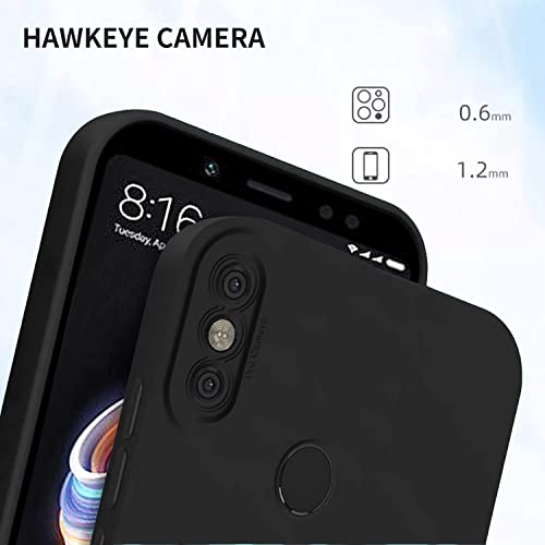 Image of JANAK RAJ Silicone Back Case Cover Compatible with Xiaomi Redmi Note 5 Pro| Slim Liquid Silicone Soft Gel Rubber | Camera Protection -Black