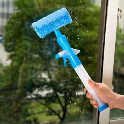 ELECTROPRIME Multifunctional Integrated High Window Glass Eraser Double-Sided Water Spraying Clean Scraper Cleaner