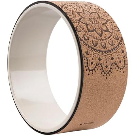 Navaris Cork Yoga Wheel for Flexibility Cover