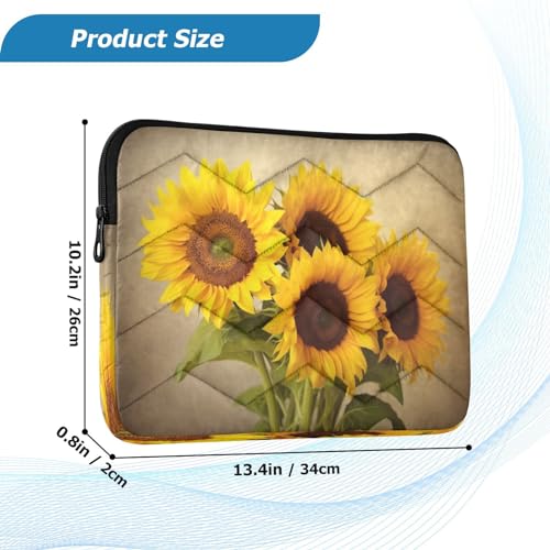 Funda para portátil con girasoles 13-14 pulg impermeable miniatura 3