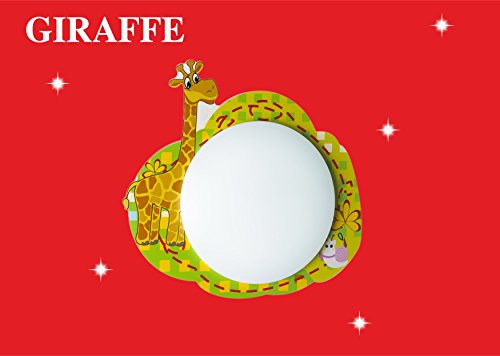 Applique murale girafe multicolore plafonnier 31x33 cm - 3