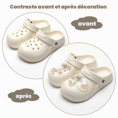 Pins pour Crocs - 24 Pièces Charms Amovibles PVC Accessoires Bijoux de Chaussures Set pour Femme, Fille et Adultes – vue 7