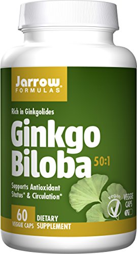 Jarrow Formulas Ginkgo Biloba, for Circulatory and Antioxidant Support, 60 Veggie Caps (Pack of 3)