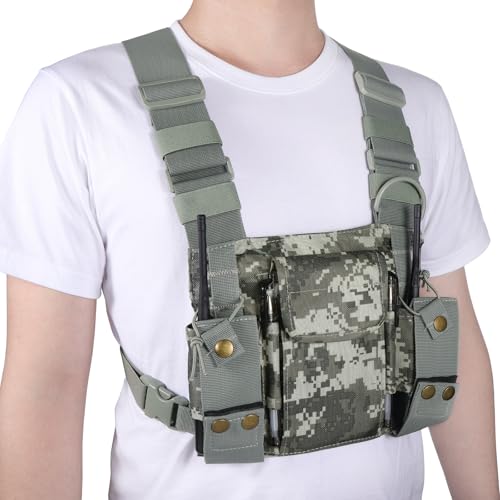 image for abcGoodefg Radio Chest Harness Chest Front Pack Pouch Holster Vest Rig