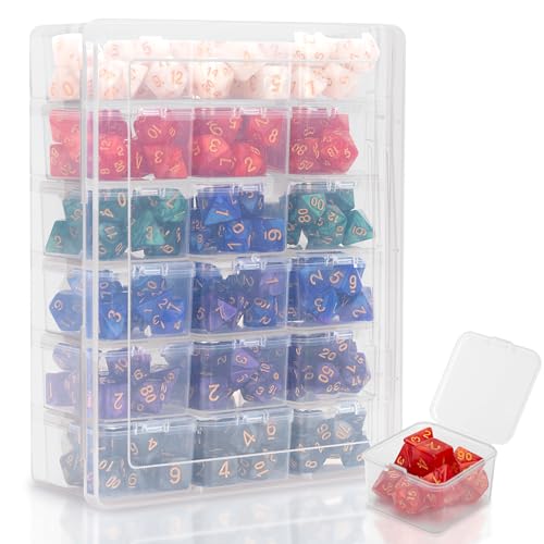 Plastic Storage for 210 Dices, Display Case With 18 Boxes