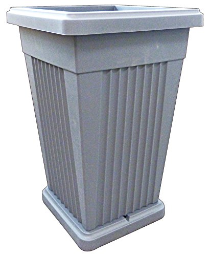 Immagine prodotto: Glooke Selected Vaso Piramide 40X40X59 con Sottovaso Grigio Articolo 31907 per Piante E Fiori, Multicolore, Unica