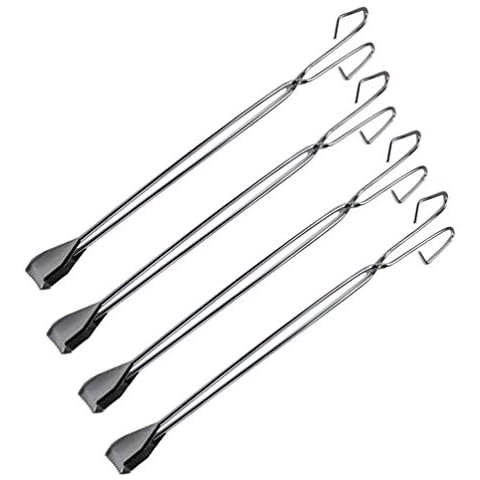 HEMOTON 4 Stücke Edelstahl Greifzange Küchenzange Greifarm Greifhilfe Müllzange Grillzange Greifer Werkzeug Cover