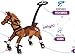 Power Pony Ride On Toy for 2+ Kids - Power Ponies Push Pull Kids Ride On Horse for Toddlers with A Removable Parent-Controlled Push Handle for Easy Rides, Brown, Champ