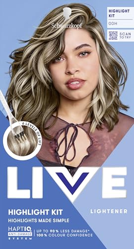 Schwarzkopf LIVE Intense Bleach 00H Hair Lightener Highlight Kit Highlights made simple Lightens up to 6 Levels Anti-Damage System