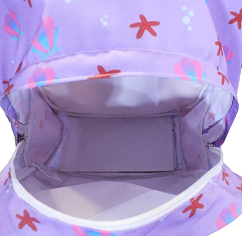 Kit Mochila Infantil Sereia Tam G Meninas Escolar Rodinhas Lancheira Estojo
