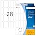 Produktbild HERMA 2360 Vielzweck-Etiketten, 896 Stück, 13 x 40 mm, 28 pro Bogen, selbstklebend, Haushaltsetiketten zum Beschriften, matt, blanko Papier Klebeetiketten Aufkleber, weiß