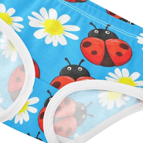 Artistic Toddler Underwear Floral 2t Cotton Panties Little Girl Cute Ladybugs Daisy Flowers Blue Briefs Underpants4