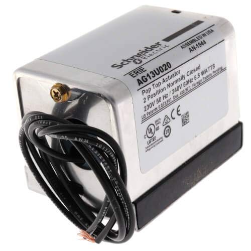 240V Normally Closed PopTop Actuator w/ 18" Leads