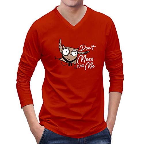 Image of Men's Regular Fit I Am Engineer Cotton Printed V Neck Full Sleeves Black & White T Shirt. Trending, Trendy,Pootlu, College Tshirts