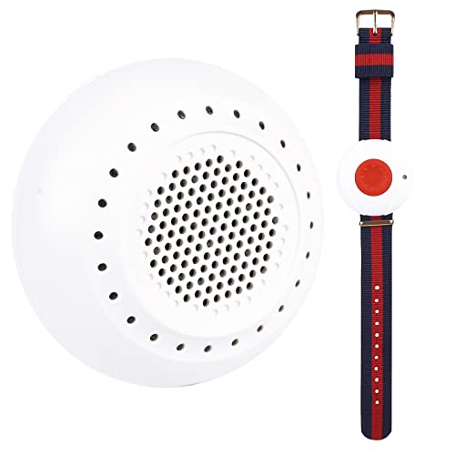 Retekess TD020 Sistema de Alarma, Botón de Llamada de Emergencia Alarma para 32 Tonos, 4 Niveles de Volumen, Función de Memoria de Pares Incorporada para Interiores, Personas Mayores Cover