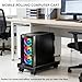 PC Stand, Mobile CPU Stand for Floor, Adjustable CPU Rolling Stand, Under Desk Computer Tower Stand, Computer Mobile Cart Holder with Locking Caster Wheels PC Tower Stand for Home and Office - Black