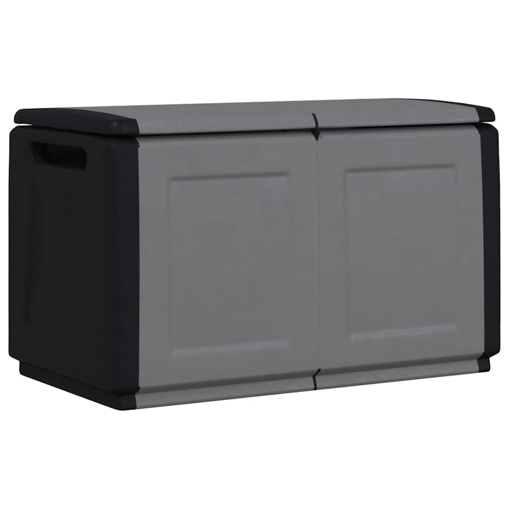 Garten-Aufbewahrungsbox 96x53x57 cm 230 L Dunkelgrau Schwarz Wetterfeste Aufbewahrungsbox für Auflagen und Kissen mit UV-Schutz und Stauraum