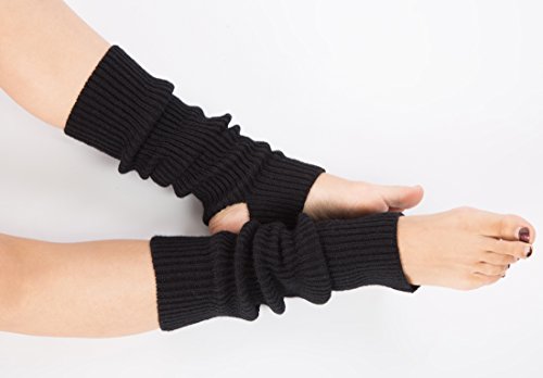 Toes Home Long Leg Warmers Womens, Slouchy Socks for Ballet Pilates Dance Yoga Y2K Stirrup Knit Boot Cuffs Winter Legwarmers3
