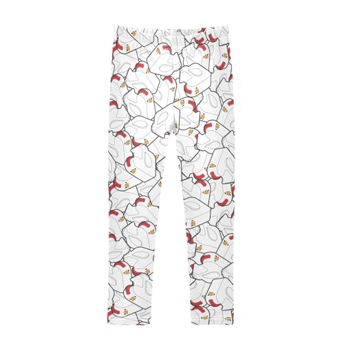 Girls Leggings Chicken in The Shape of Building Blocks Toddler Girls Clothes Leggings for Girls Toddler Girls Leggings 3-4T