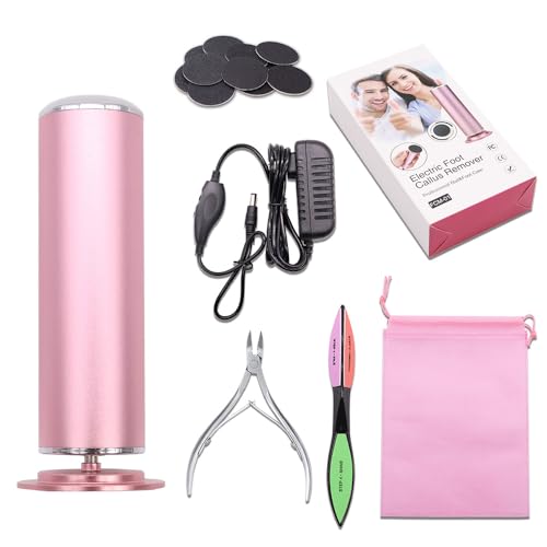 FootGlow Elektrischer Hornhautentferner Fußpflege 12 2 cm längerer Körper Aluminiumgehäuse stufenlose Drehzahlregelung 120 Schleifpapier-Set professionelles Pediküre-Gerät