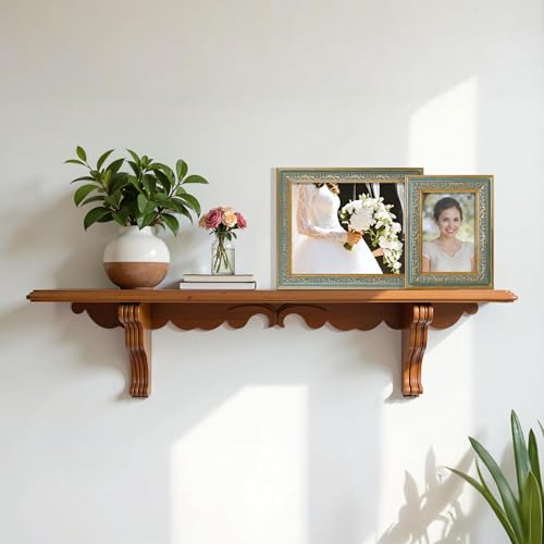 Image of VIOLABBEY 5x7 Picture Frame Blue, Vintage Photo Frames Ornate without Mat | Antique Photo Frame, Wall Hanging or Tabletop Display, HD Plexiglass, Wall Decor