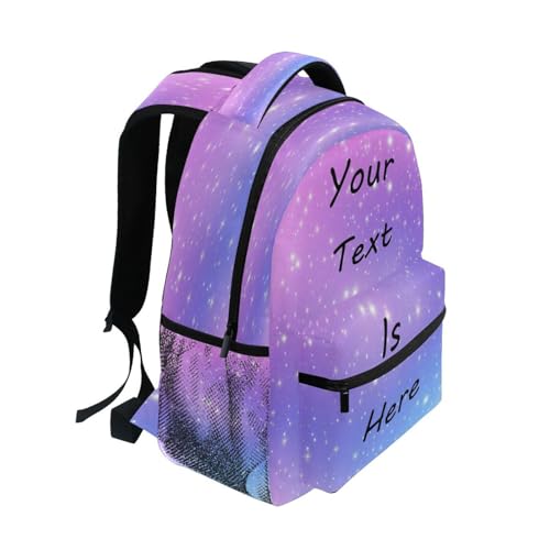 Custom Bookbag Add Your Text Personalized Back Pack Large Capacity Schoolbag Book Bags Back To School Gifts(Text 16 * 11.4 * 5.5 inches)2