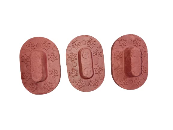 SB HERBAL PACK OF 3 PC Terracotta Natural Pumice Stone Foot Scrubber Handmade Organic Clay eco Friendly Dead Skin Remover Women Men Unisex. - Image 5 thumbnail